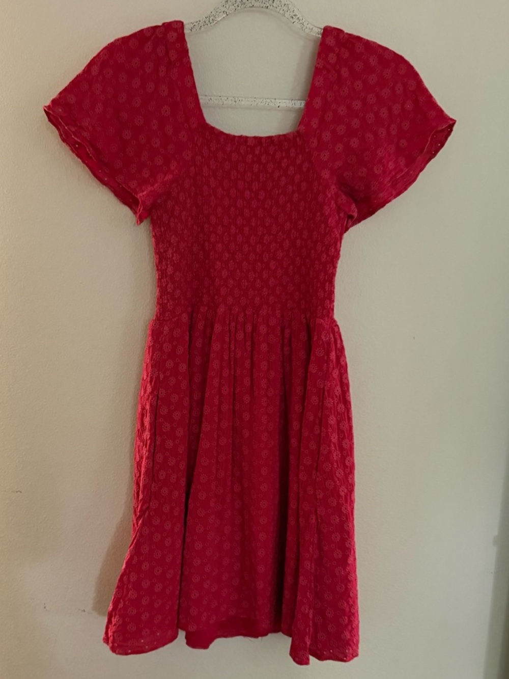 Madewell Eyelet Lucie Smocked Mini Dress - Picture 3 of 3